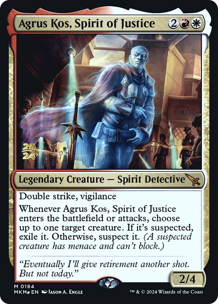 Agrus Kos, Spirit of Justice [Murders at Karlov Manor Prerelease Promos] | Good Games Adelaide SA