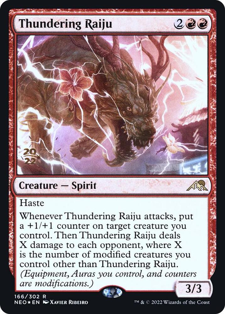 Thundering Raiju 166 (Prerelease Cards)  - Foil | Good Games Adelaide SA