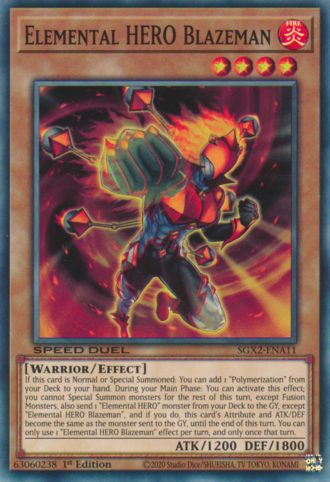 Elemental HERO Blazeman [SGX2-ENA11] Common | Good Games Adelaide SA