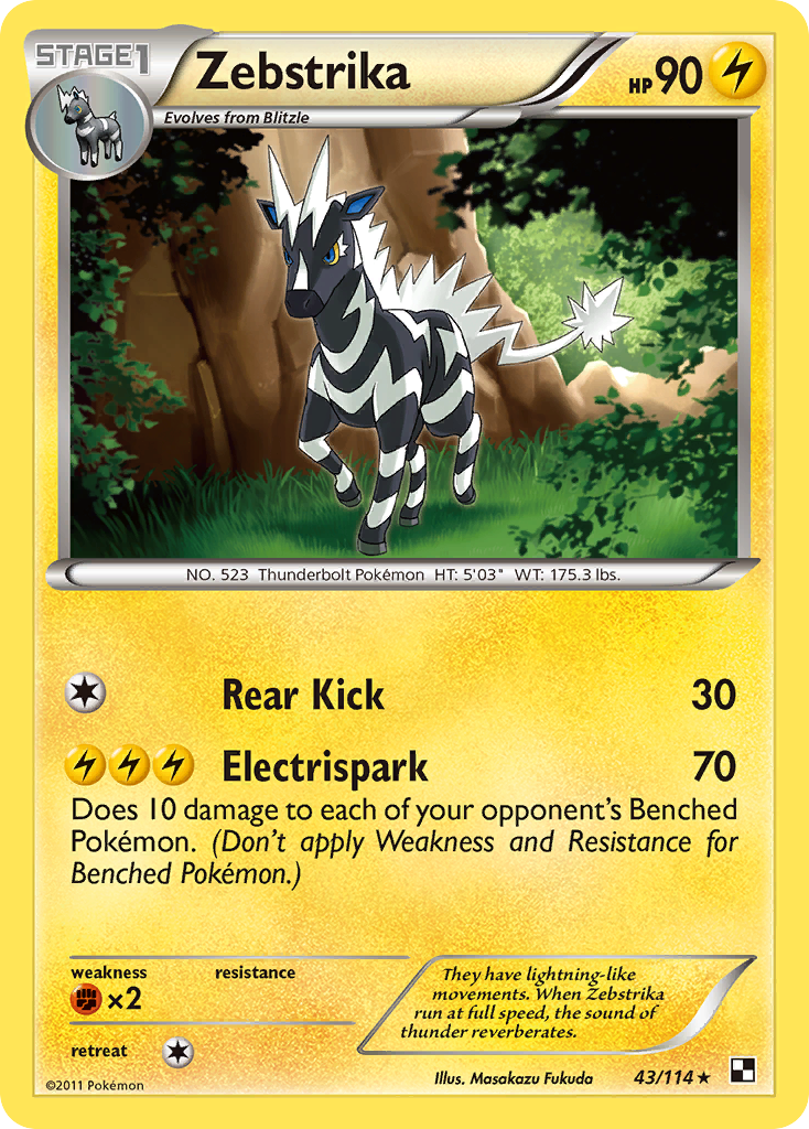 Zebstrika (43/114) [Black & White: Base Set] | Good Games Adelaide SA