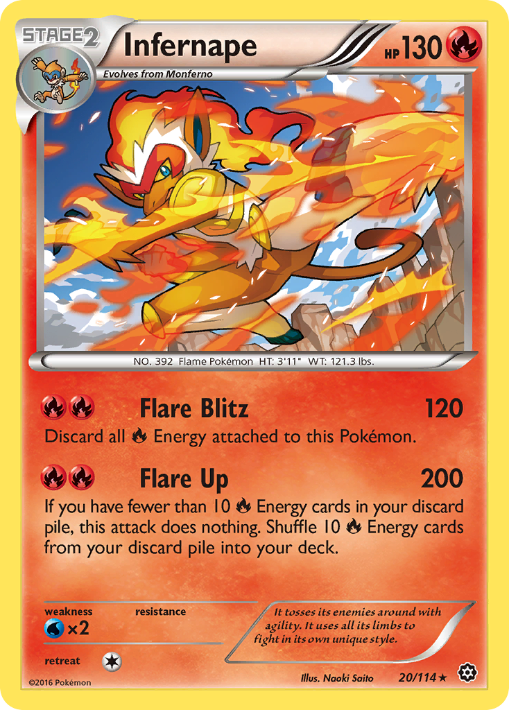Infernape (20/114) [XY: Steam Siege] | Good Games Adelaide SA