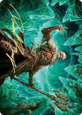 Draugr Necromancer Art Card Gold Stamped Signature 22 (Art Series: Kaldheim)  | Good Games Adelaide SA