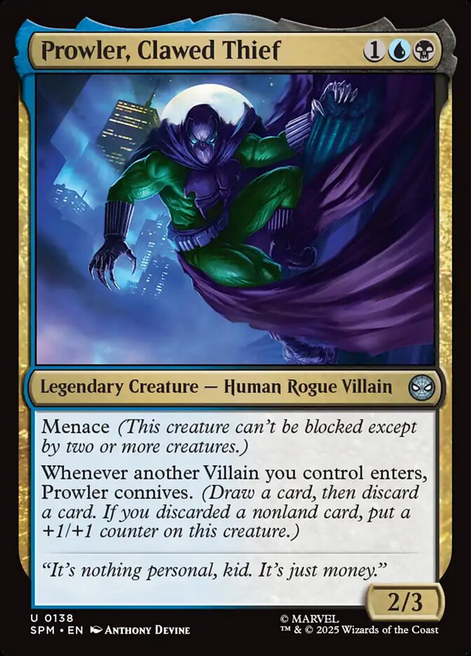 Prowler, Clawed Thief 138 (Marvel's Spider-Man)  - Foil | Good Games Adelaide SA
