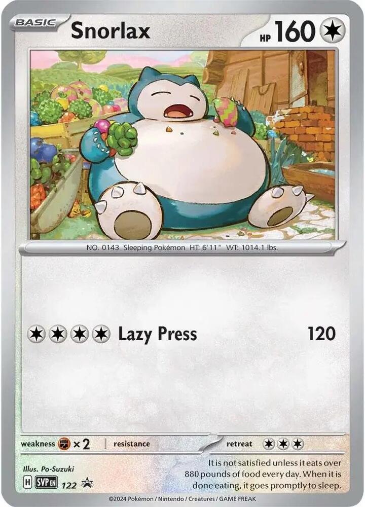 Snorlax 122 (SV: Scarlet & Violet Promo Cards)  - Holofoil | Good Games Adelaide SA