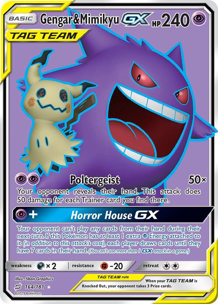 Gengar and Mimikyu GX Full Art 164/181 (SM - Team Up)  - Holofoil | Good Games Adelaide SA