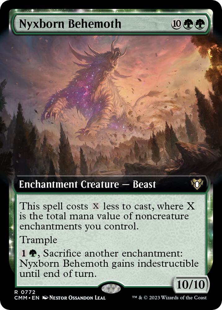 Nyxborn Behemoth 772 (Commander Masters)  - Extended Art Foil | Good Games Adelaide SA