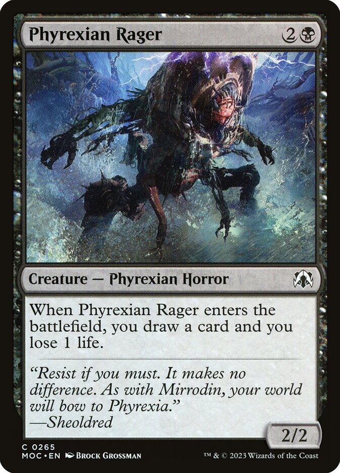 Phyrexian Rager 265 (Commander: March of the Machine)  | Good Games Adelaide SA