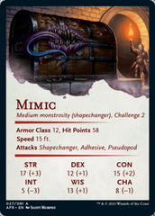 Mimic Art Card [Dungeons & Dragons: Adventures in the Forgotten Realms Art Series] | Good Games Adelaide SA