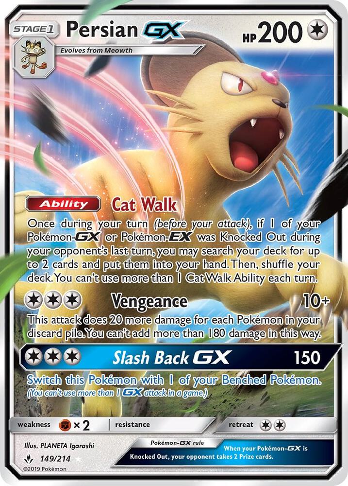 Persian GX 149/214 (SM - Unbroken Bonds)  - Holofoil | Good Games Adelaide SA