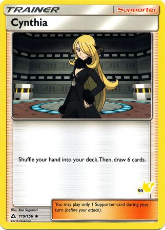 Cynthia (119/156) (Pikachu Stamp #59) [Battle Academy 2020] | Good Games Adelaide SA
