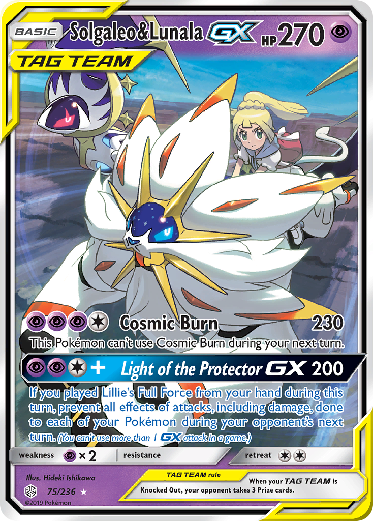 Solgaleo & Lunala GX (75/236) [Sun & Moon: Cosmic Eclipse] | Good Games Adelaide SA