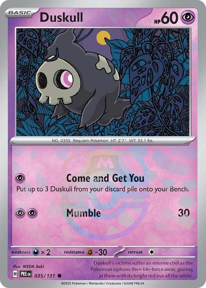 Duskull 035/131 (SV: Prismatic Evolutions)  - Holofoil | Good Games Adelaide SA