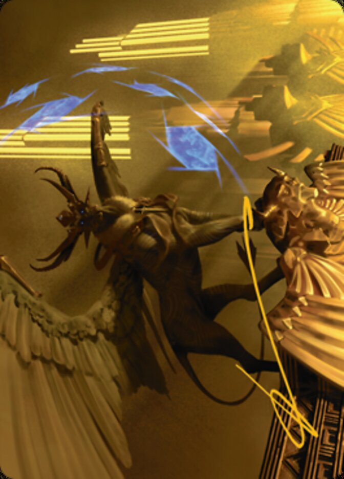 Raffine, Scheming Seer Art Card (Gold-Stamped Signature) [Streets of New Capenna Art Series] | Good Games Adelaide SA