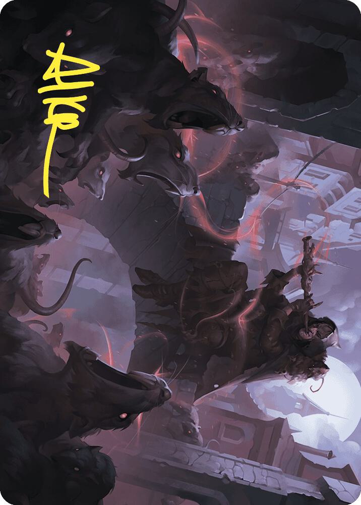 Gnawing Crescendo Art Card Gold Stamped Signature 17 (Art Series: Wilds of Eldraine)  | Good Games Adelaide SA