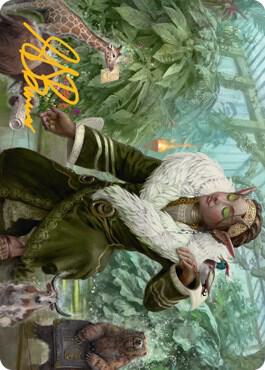 Rumor Gatherer Art Card Gold Stamped Signature 7 (Art Series: Streets of New Capenna)  | Good Games Adelaide SA