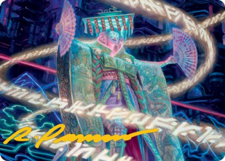 Satsuki, the Living Lore Art Card (Gold-Stamped Signature) [Kamigawa: Neon Dynasty Art Series] | Good Games Adelaide SA