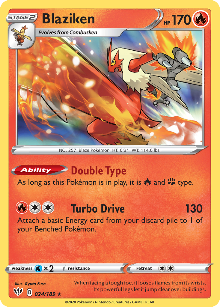 Blaziken (024/189) [Sword & Shield: Darkness Ablaze] | Good Games Adelaide SA