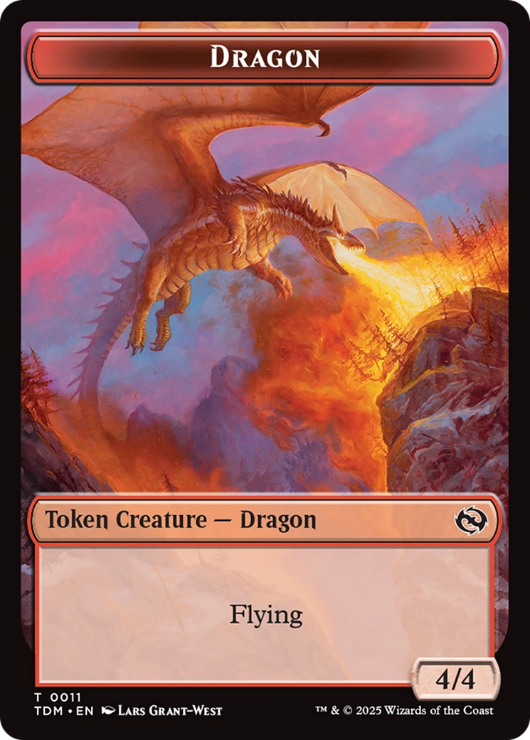Reliquary Dragon // Dragon (0011) Double-Sided Token [Tarkir: Dragonstorm Tokens] | Good Games Adelaide SA