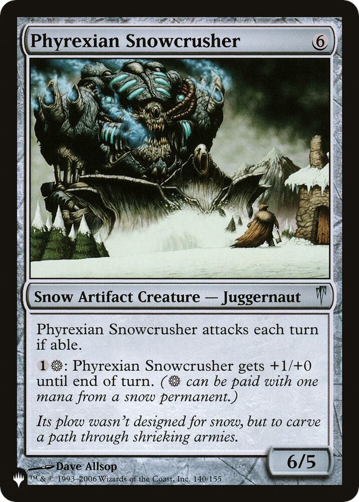 Phyrexian Snowcrusher 140/155 (The List Reprints)  | Good Games Adelaide SA