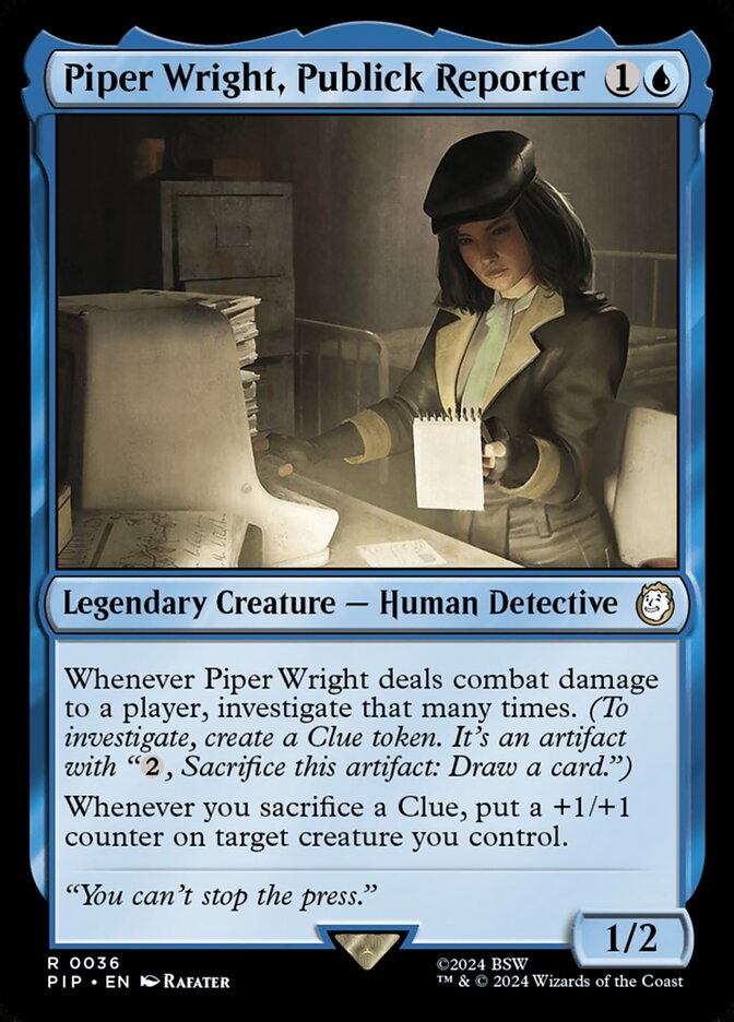 Piper Wright Publick Reporter 36 (Universes Beyond: Fallout)  - Foil | Good Games Adelaide SA