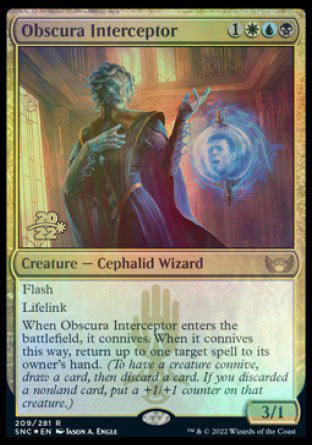 Obscura Interceptor [Streets of New Capenna Prerelease Promos] | Good Games Adelaide SA