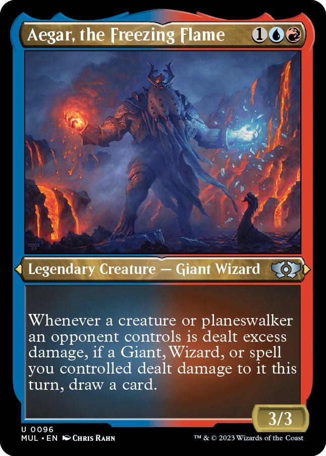 Aegar the Freezing Flame Foil Etched 96 (March of the Machine: Multiverse Legends)  - Foil | Good Games Adelaide SA