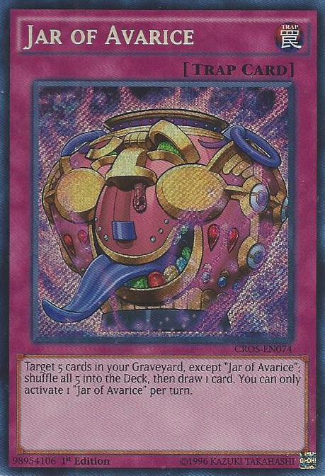 Jar of Avarice [CROS-EN074] Secret Rare | Good Games Adelaide SA