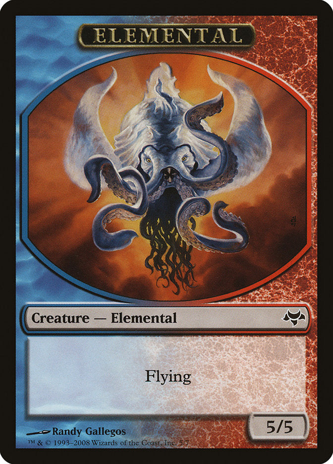 Elemental Token (Blue/Red) [Eventide Tokens] | Good Games Adelaide SA