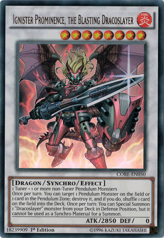 Ignister Prominence, the Blasting Dracoslayer [CORE-EN050] Ultra Rare | Good Games Adelaide SA