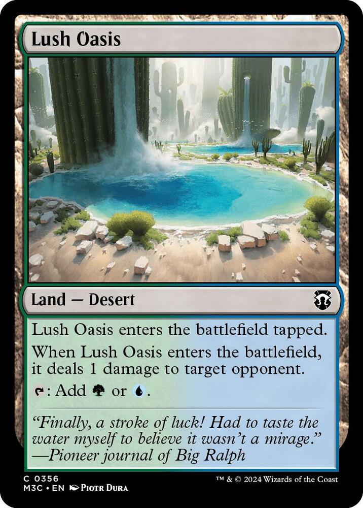 Lush Oasis 356/411 (Commander: Modern Horizons 3)  - Ripple Foil | Good Games Adelaide SA