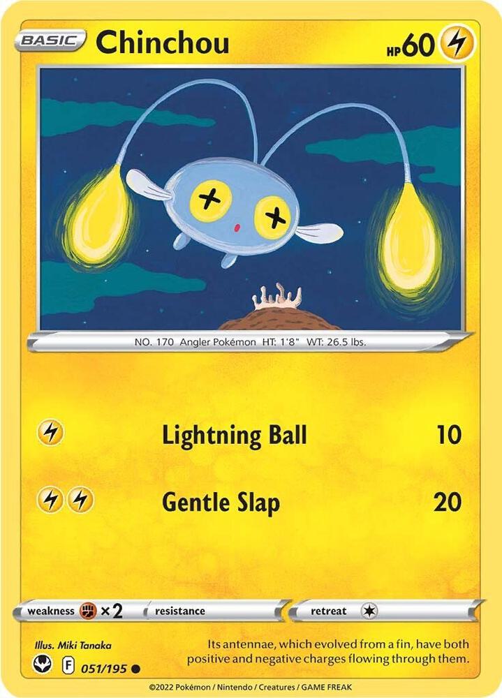 Chinchou 051/195 (SWSH12: Silver Tempest)  | Good Games Adelaide SA