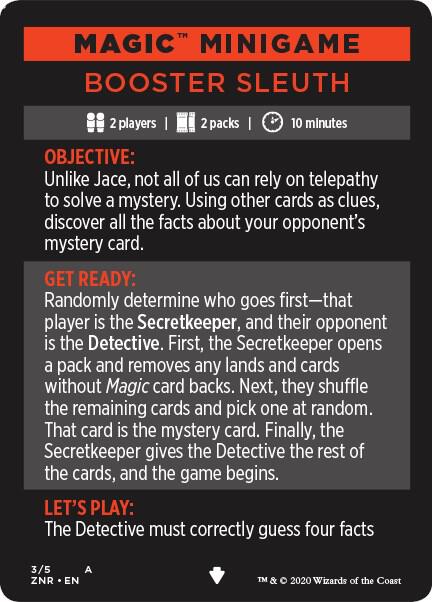 Magic Minigame Booster Sleuth 3 (Zendikar Rising)  | Good Games Adelaide SA