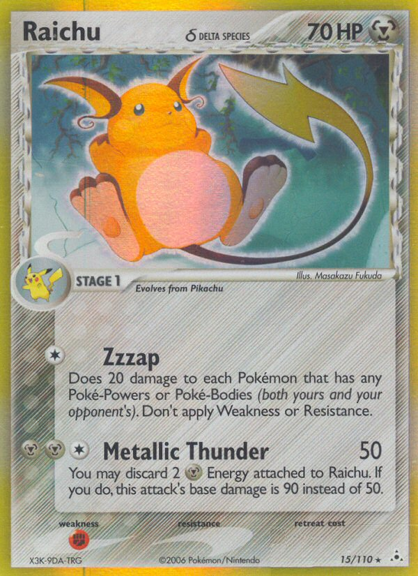 Raichu (15/110) (Delta Species) [EX: Holon Phantoms] | Good Games Adelaide SA