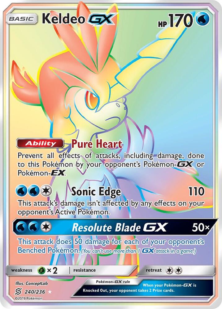 Keldeo GX Secret 240/236 (SM - Unified Minds)  - Holofoil | Good Games Adelaide SA