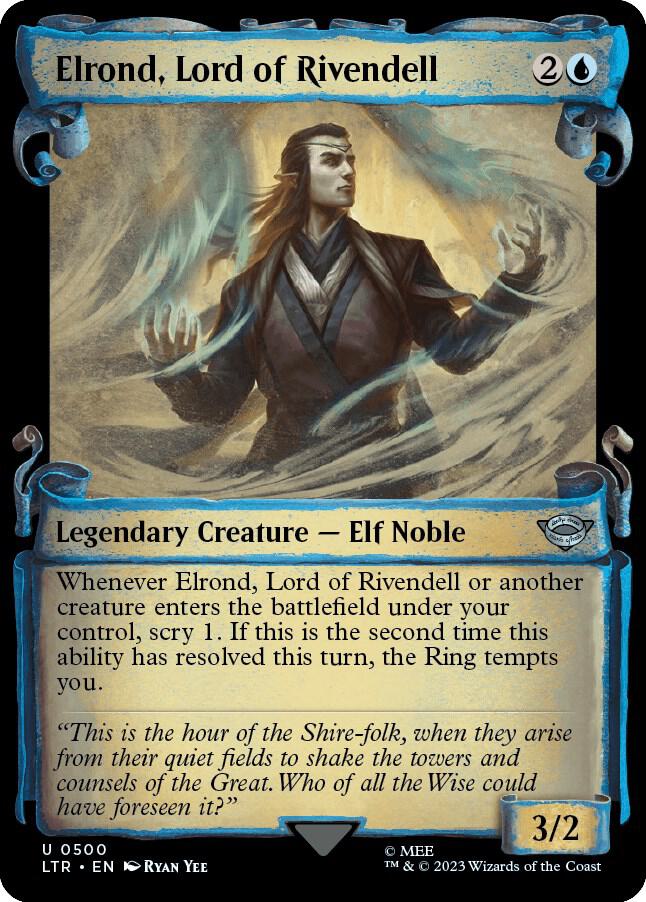 Elrond, Lord of Rivendell 500 (Universes Beyond: The Lord of the Rings: Tales of Middle-earth)  - Showcase Scroll Foil | Good Games Adelaide SA