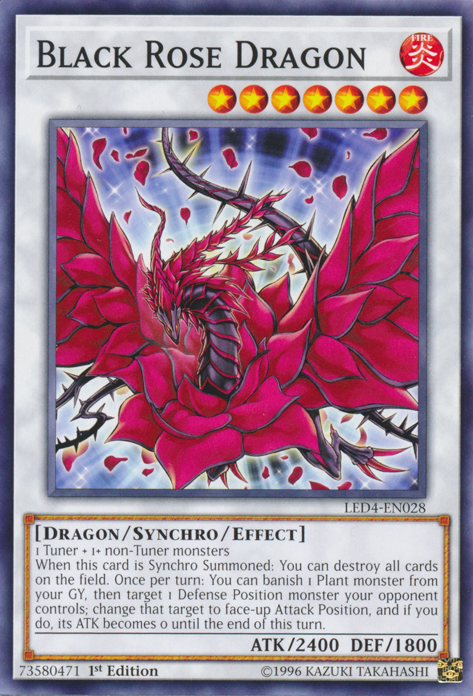 Black Rose Dragon [LED4-EN028] Common | Good Games Adelaide SA