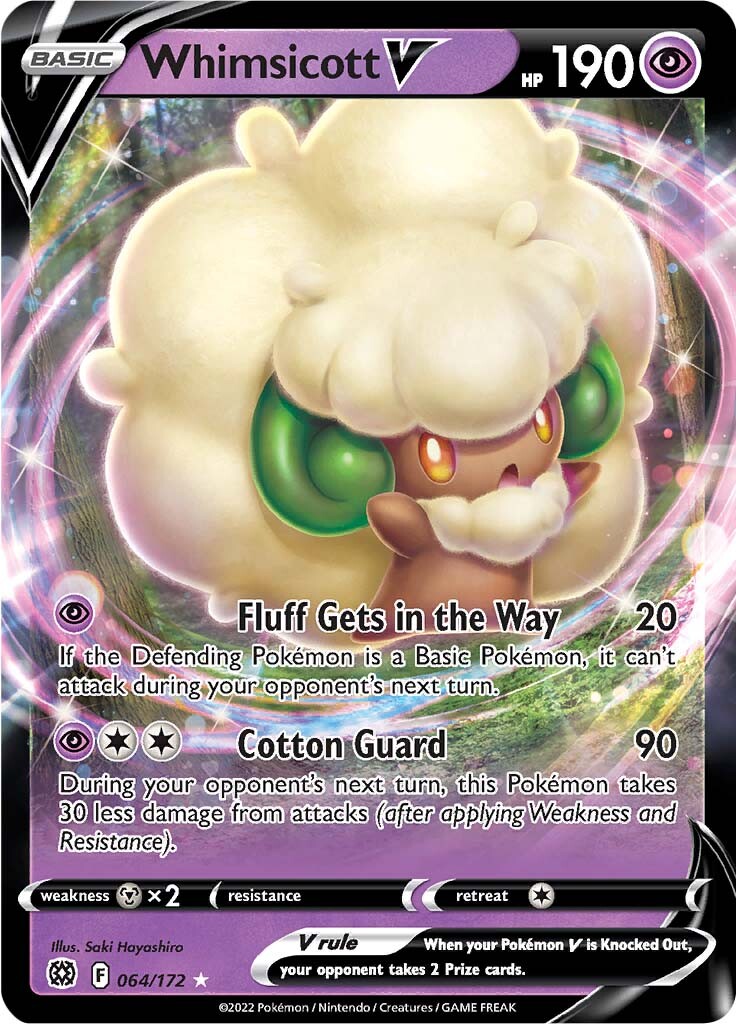 Whimsicott V (064/172) [Sword & Shield: Brilliant Stars] | Good Games Adelaide SA