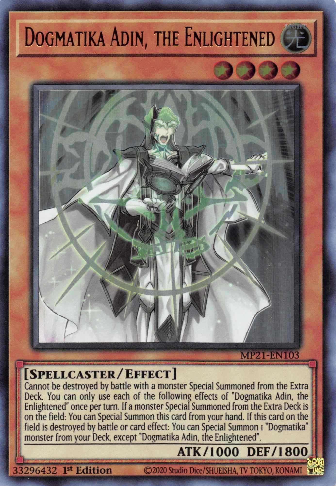 Dogmatika Adin, the Enlightened [MP21-EN103] Ultra Rare | Good Games Adelaide SA