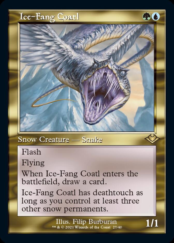 Ice-Fang Coatl (Retro Etched Foil) [Modern Horizons 1] | Good Games Adelaide SA