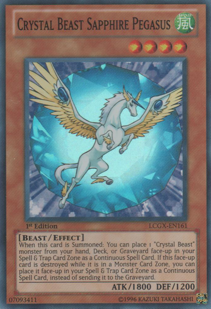 Crystal Beast Sapphire Pegasus [LCGX-EN161] Super Rare | Good Games Adelaide SA