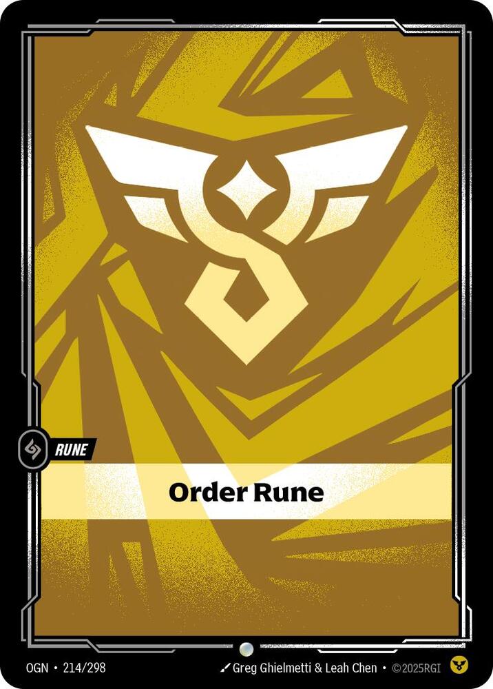 Order Rune 214/298 (Origins)  | Good Games Adelaide SA