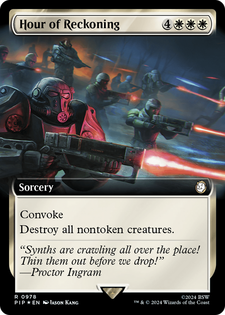 Hour of Reckoning (Extended Art) (Surge Foil) [Fallout] | Good Games Adelaide SA