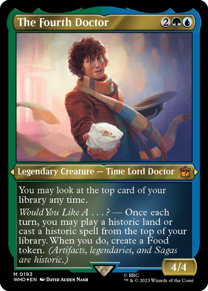 The Fourth Doctor Display Commander Thick Stock 193 (Universes Beyond: Doctor Who)  - Foil | Good Games Adelaide SA
