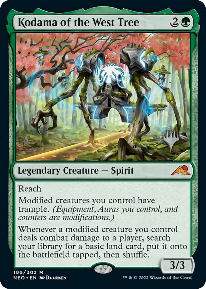 Kodama of the West Tree 199 (Promo Pack: Kamigawa: Neon Dynasty)  - Foil | Good Games Adelaide SA