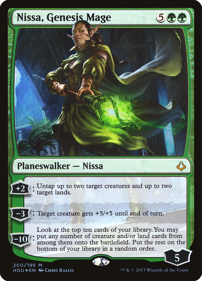 Nissa, Genesis Mage 200 (Hour of Devastation)  - Foil | Good Games Adelaide SA