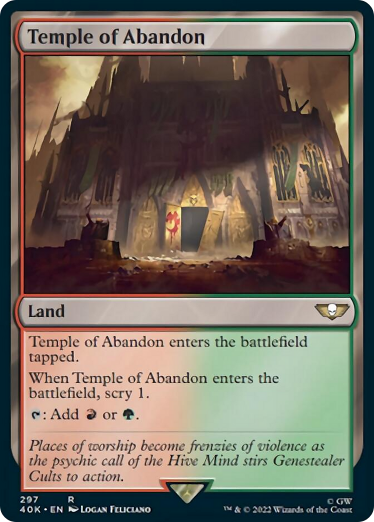 Temple of Abandon (Surge Foil) [Universes Beyond: Warhammer 40,000] | Good Games Adelaide SA