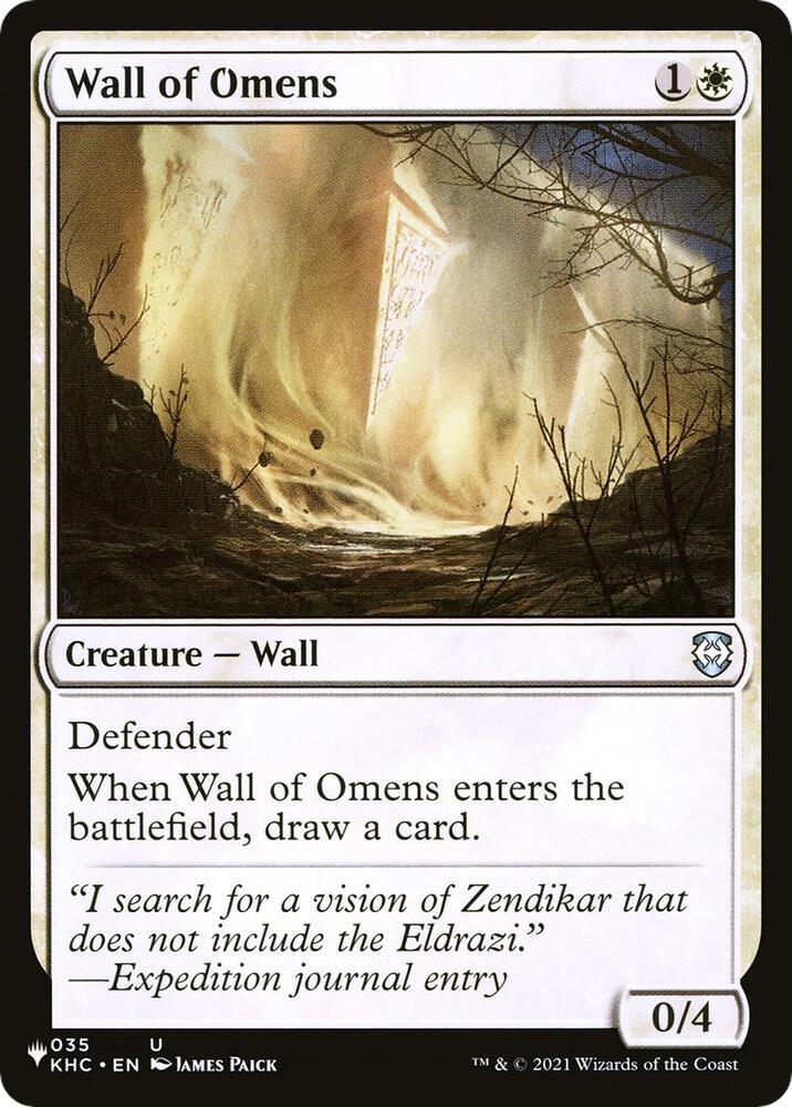Wall of Omens KHC 035 (The List Reprints)  | Good Games Adelaide SA
