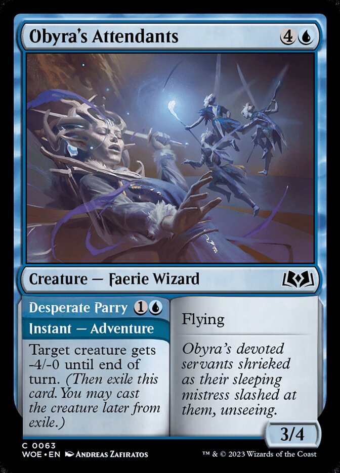 Obyra's Attendants // Desperate Parry 63 (Wilds of Eldraine)  - Foil | Good Games Adelaide SA