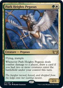 Park Heights Pegasus 211 (Promo Pack: Streets of New Capenna)  - Foil | Good Games Adelaide SA