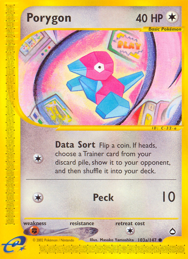Porygon (103a/147) [Aquapolis] | Good Games Adelaide SA